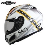 Nenki Full Face Helmet Winter Street Motorbike Riding Racing Dot Approved Clear Lens Shield